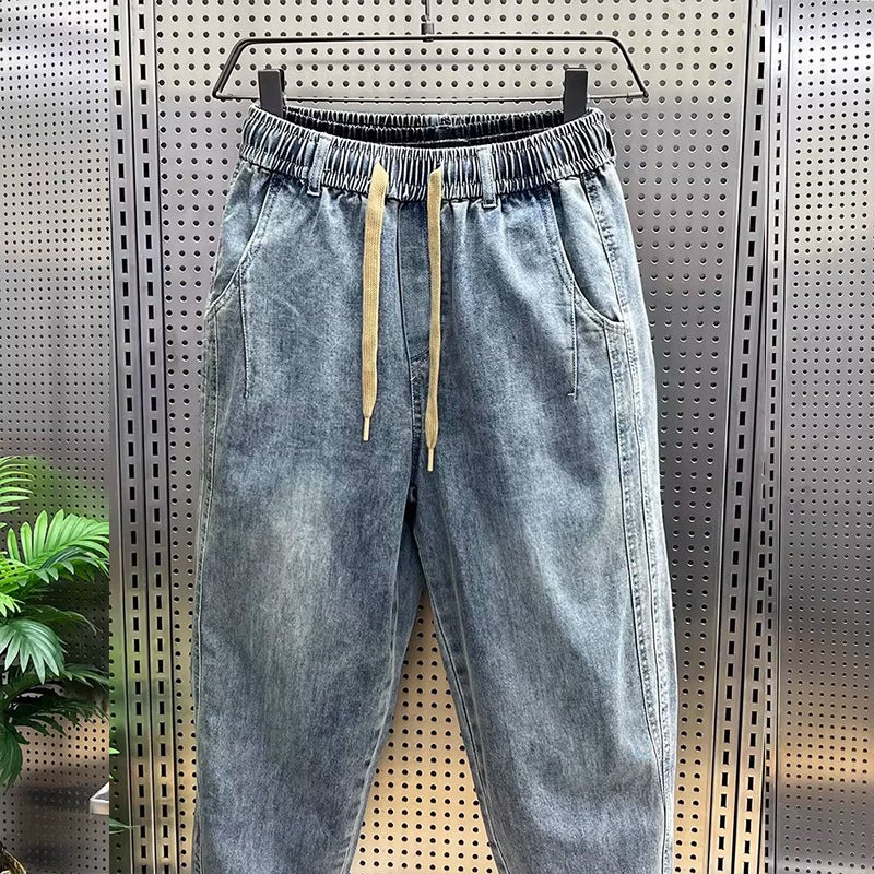 Pants Men'S Jeans Spring Fashion Brand Pants Loose Carrot Pants Tapered Casual Pants - Image 5